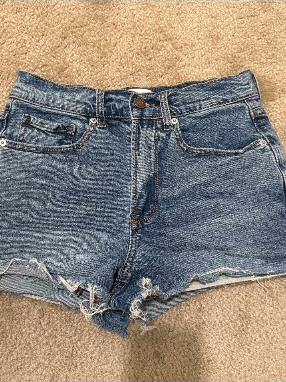 RSQ Medium Wash Distressed Jean Shorts